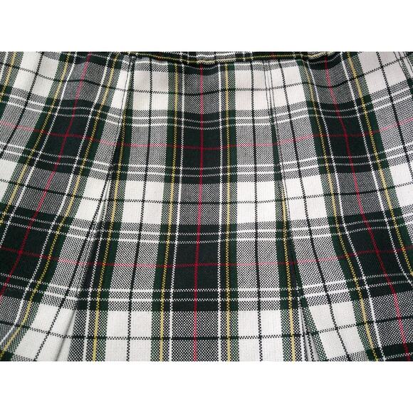 School Apparel Women's (Size 8/Waist 30) Y2K Preppy Black Plaid Pleated Skirt - Picture 3 of 7